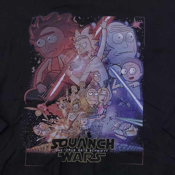 Rick & Morty Casual Long Sleeve Sweatshirt Mens Size Medium M Black Gildan - Picture 4 of 11